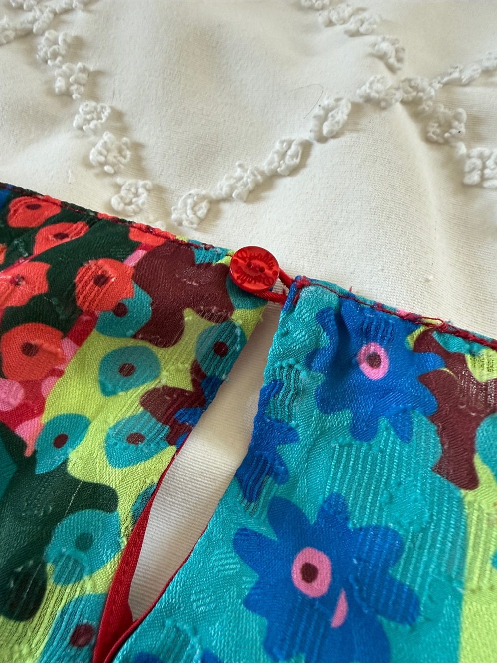 Rosalita McGee Women’s Floral Multicolor Long Sleeve Blouse Size XS - Picture 7 of 9